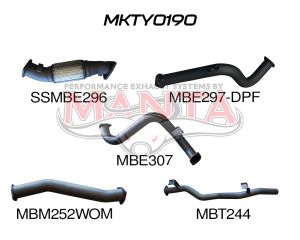 Toyota Landcruiser VDJ78 V8 Troopy 3in Turbo Back Pipe Only, DPF model