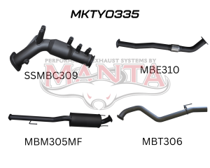 HILUX GUN125R 2.4L Turbo Back 3in Muffler With Cat