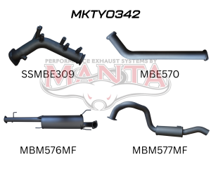 HILUX GUN125R 2.4L Turbo Back Without Cat