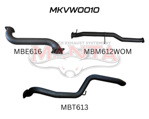 Volkswagen V6 Amarok 3in DPF BACK Extended Tailpipe