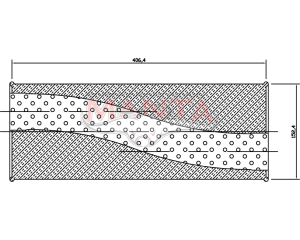 2 1/4in, 6in Round Offset/Offset, 16in (400mm) Long, Megaflow Muffler - Medium - Aluminised Steel