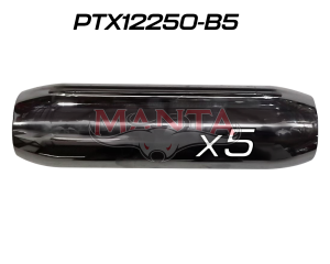 (Pack 5) 2 1/2in (63.5mm), 12in Long, Spigotless Perforated Hotdog Resonator, Aluminised Steel