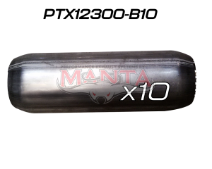 (Pack 10) 3in (76mm), 12in Long, Spigotless Perforated Hotdog Resonator, Aluminised Steel