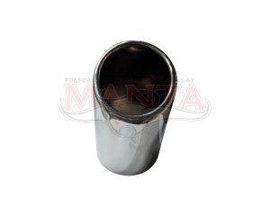 3in Inlet, 3 1/8in Outlet, 5in Long, Round, 20 deg Angle Cut (Rolled In), Stainless Steel