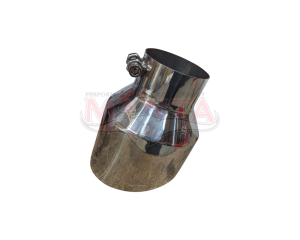 3in Inlet 5in Outlet  Angle Cut, Bolt On Stainless Steel Tip, 20 Degree