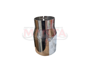 3in Inlet x 4in Outlet x 150mm - Manta Branded, Rolled in With Polished Inner Cone, Stainless Steel