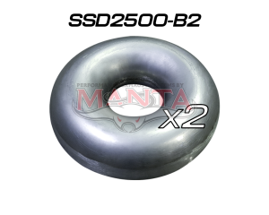 (Pack 2) 2 1/2in Stainless Steel Donut 304g