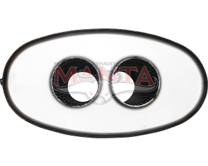 2 1/2in, 11in x 6in Oval Centre/Centre, 14in (350mm) Long, Megaflow Muffler - Medium - Stainless