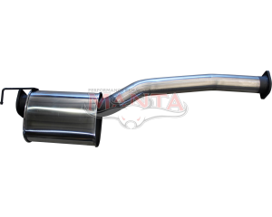 Ford Falcon AU V8 Sedan IRS 3in Mandrel Bent Sports Front Muffler in S/Steel