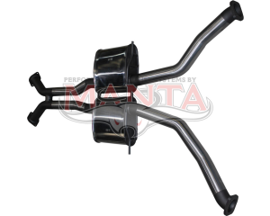 VZ Monaro - Gto 2 1/2in Dual Centre Mufflers With Y Front to Suit Extractors