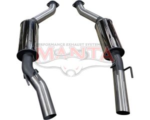 Holden VZ V8 Gto Dual 3in RHS & LHS Rear Mufflers, Twin Tips (Pair)