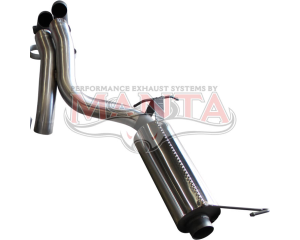 Ford Falcon BF FG Sedan 5.4L V8 & Coyote Supercharged 3in Dual RHS Rear Muffler includes Y-Piece Tip