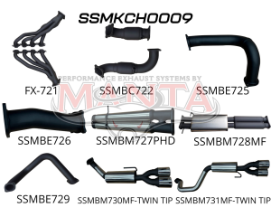 Chevrolet Silverado 1500 6.2L V8 Full Exhaust System inc Extractors & Cats, with quad tips