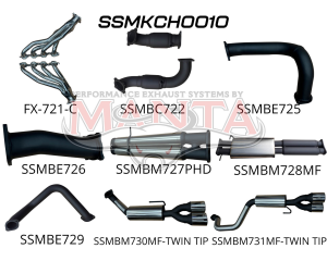 Chevrolet Silverado 1500 6.2L V8 Full Exhaust With HPC Coated Extractors & Cats, quad tips