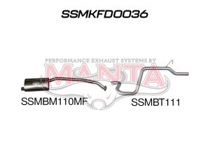 Ford Falcon EA - AU 6 Cylinder Sedan Catback Muffler/Tailpipe