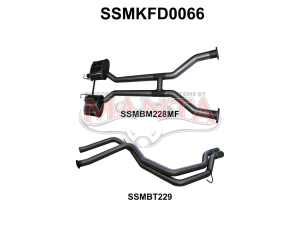 Ford Falcon AU V8 IRS SDN 2.5in Dual Catback Tailpipe
