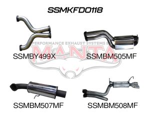 Ford BA BF V8 Sedan 3in L & R CatBack Muffler/Muffler