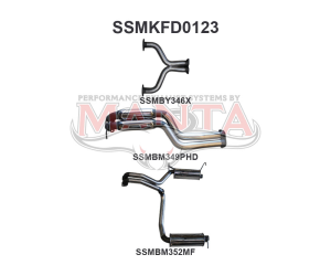 Ford BF GT V8 Sedan 2.5in L & R CatBack Hotdog/Muffler