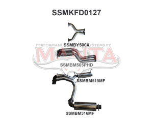 Ford BF GT V8 Sedan 3in L & R CatBack Hotdog/Muffler