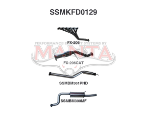 Ford Falcon BA BF 6 Cylinder Ute Full System Hotdog/Muffler
