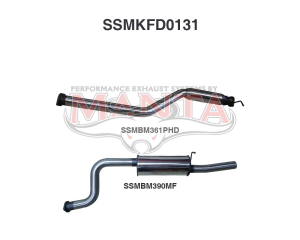 Ford Falcon BA BF 6 Cylinder Ute Catback Hotdog/Muffler