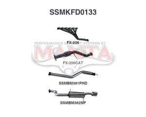 Ford Falcon BA BF 6cl XR6 Ute Full System Hotdog/Muffler