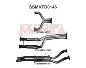 Ford BA BF V8 Ute 2.5in Dual CatBack Hotdog/Muffler