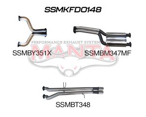 Ford BA BF V8 Ute 2.5in Dual CatBack Muffler/Tailpipe