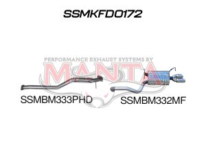 Ford Falcon FG 6 Cylinder N/A Sedan Catback Hotdog/Muffler