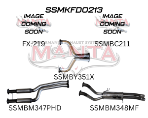 Ford FG 5.4L V8 Ute 2.5in Dual With Extractors Hotdog/Muffler