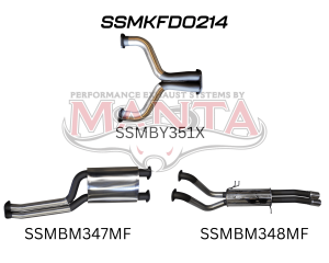 Ford FG V8 Ute 2.5in Dual CatBack Muffler/Muffler