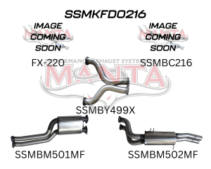 FG 5.4L V8 Ute 3in Dual With Extractors Muffler/Muffler