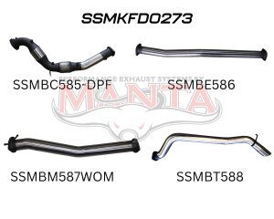 Ford PX2 Ranger 3.2L Turbo Back With Cat & Without Muffler