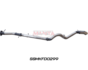 Ford Next Gen T6.2 Everest V6 3in DPF Back Without Centre Muffler and With 4in Tip
