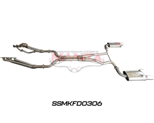 FORD MUSTANG V8 FM 2015 - 2017 3in FULL SYSTEM WITHOUT CENTRE MUFFLER WITH REAR MUFFLERS & TWIN TIPS