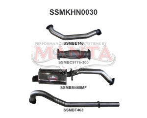 Holden Commodore VL Commodore Turbo 3.0L 3in T/Back Muffler/Tailpipe