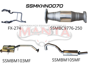 Holden Commodore VG VP VR V6 Ute 2.5in With Extractors Muffler/Muffler