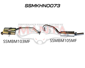 Holden Commodore VG VP VR V6 Ute 2.5in Catback Muffler/Muffler