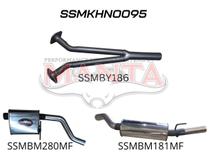 Holden Commodore VZ V6 Sedan Ute Wagon 2.5in Catback Muffler/Muffler