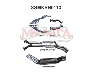 Holden Commodore VT 5L Sedan 2.5in Dual With Extractors Hotdog/Muffler