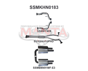 HSV VE E3 SDN Wagon 2.5in Catback Hotdog/Muffler