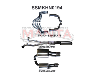 Holden Commodore VE Ute & Maloo V8 3in With 1 7/8 in Extractors Muffler/Muffler