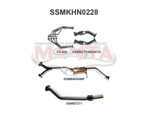 Holden Commodore VU VY VZ V8 Ute 3in Single With Extractors Muffler/Tailpipe