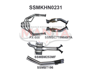 Holden Commodore VU VY VZ V8 Ute 2.5in Dual With Extractors Muffler/Tailpipe
