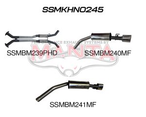 Holden Commodore VU VY VZ V8 Ute 2.5in L & R Catback Hotdog/Muffler
