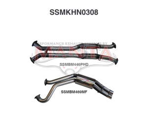 WK WL Statesman V8 3in Dual Catback PH/Muffler
