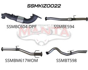 Isuzu D-Max 2020 ON 3.0L TURBO BACK WITH CAT & WITHOUT MUFFLER