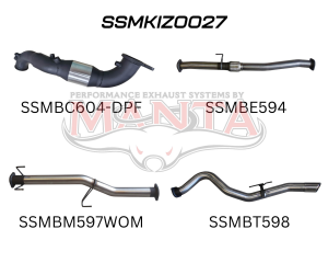 Isuzu D-Max Jan 2017 - 2020 3.0L TURBO BACK WITH CAT & WITHOUT MUFFLER