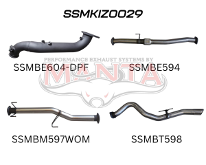 DMAX 2017 ON 3.0L TURBO BACK WITHOUT CAT & WITHOUT MUFFLER