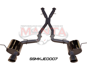 Jeep Grand Cherokee WK2 SRT 6.4L V8 Twin 3in cat back exhaust system, with chrome tips
